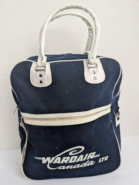 Vintage 1970s–80s Wardair Canada Ltd Airline Tote Bag Luggage Carrying Bag